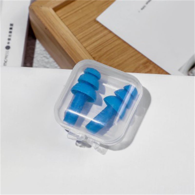 EYAKEG Swimming Earplugs, 6 Pair - Comfortable, Waterproof, Reusable Silicone Ear Plugs for Swimming, Snorkeling, Showering, Surfing and Bathing (Blue) - Image 4